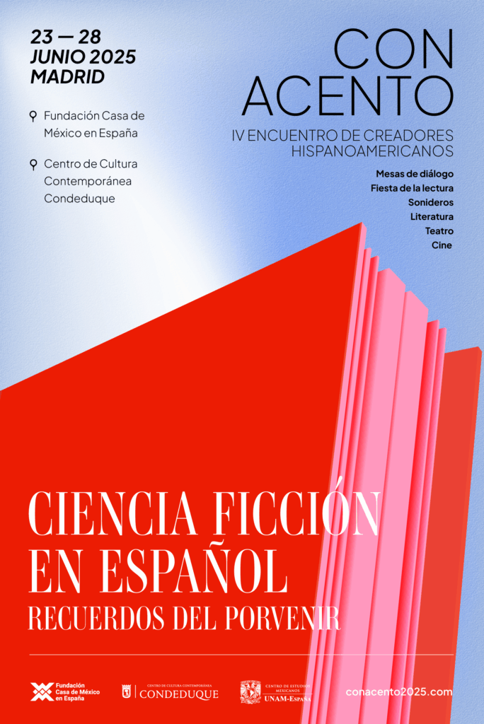 Cartel promocional del Festival Con Acento 2025, dedicado a la ciencia ficción en español