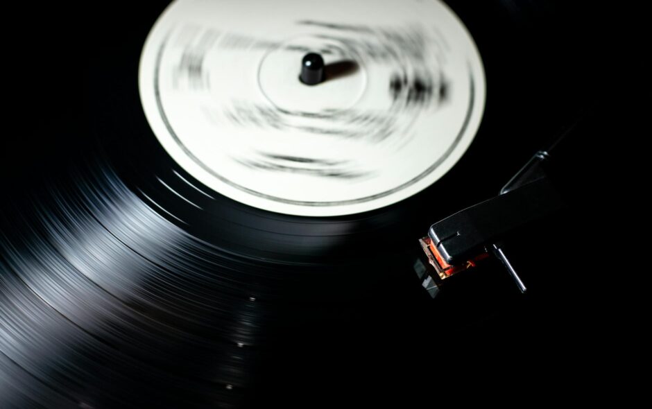 photo of playing vinyl record